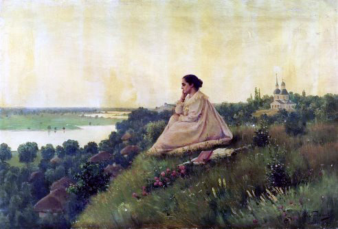 Фото картини з Череповецького музею, художника Галкіна Іллі Савича: "Любеч". 1894 рік.